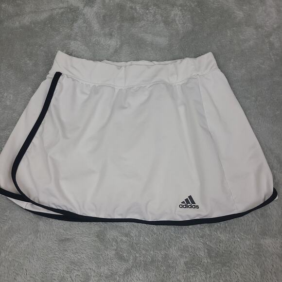 adidas Pants - Adidas White Skort Elastic‎ Waist Tennis Sport Shorts Skirt Sz Small